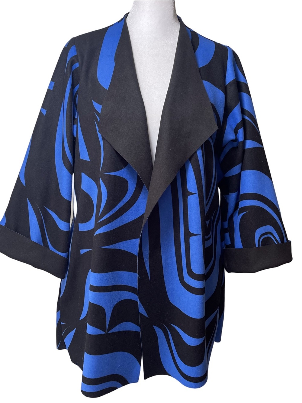 Chloe Angus Open Font Long Sleeve Cardigan Jacket Topper Mid-Weight S/M